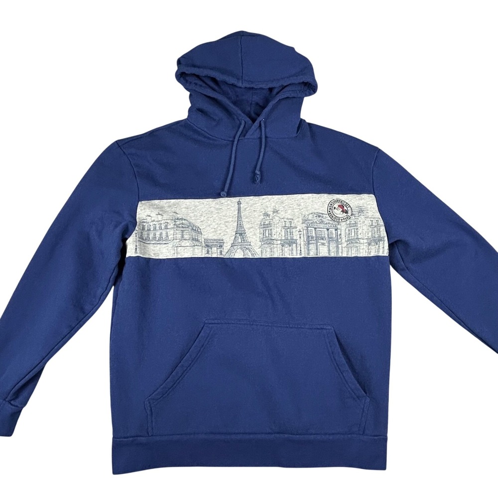 Disney Monsieur Mickey Mouse Paris Eiffel Tower Hoodie Epcot Blue Size L‎